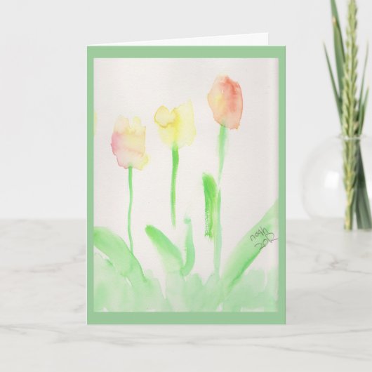 Dank u kaarden Tulpen Bedankkaart (Voorkant)