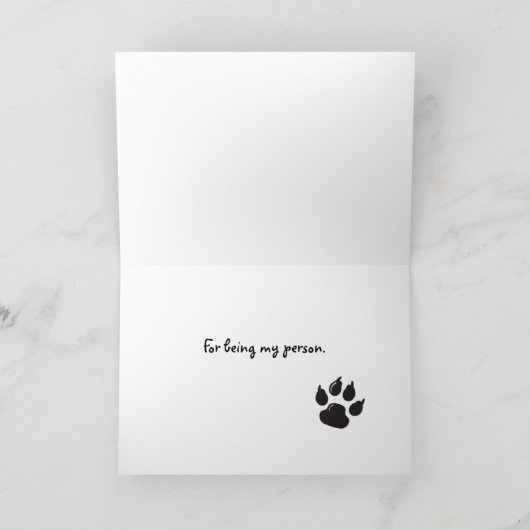 Dank u kaarden van de Hond Bedankkaart (Binnen)