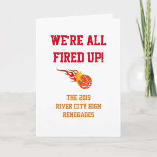 Dank u kaarden voor de Bus van het Basketbal Bedankkaart