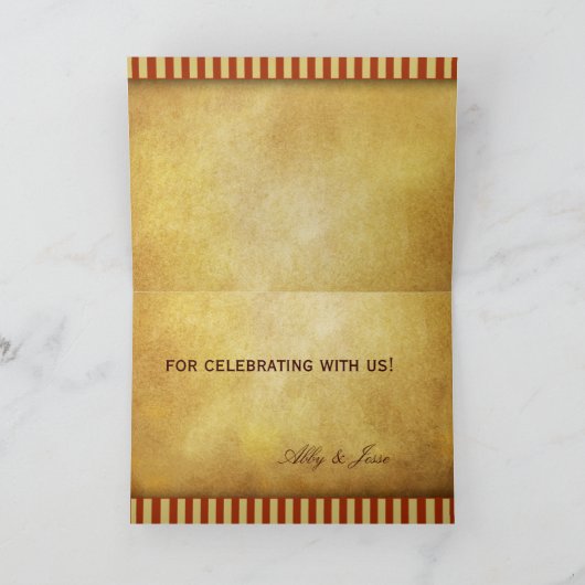 Dank u kaarden voor het Huwelijk van Las Vegas Bedankkaart (Binnen)