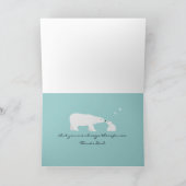 Dank u kaarden voor Papa: Ijsbeer Bedankkaart (Binnen)