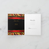 Dank u kaarden Zwarte van de Partij van de Bedankkaart (Binnen)