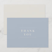 Dank u kaart Beige Tan Blue Traditioneel (Voorkant / Achterkant)