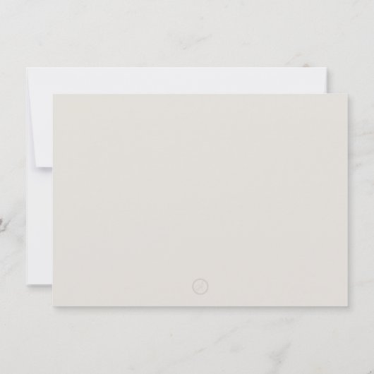 Dank u kaart Beige Tan Blue Traditioneel (Achterkant)