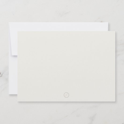 Dank u kaart Beige Tan Green Traditioneel (Achterkant)