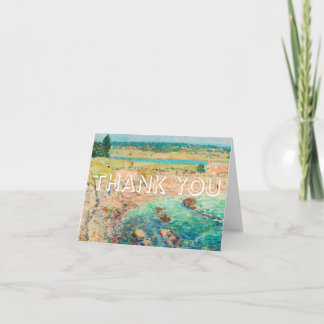 Dank u kaart, blanco binnen, bloemige Kaart