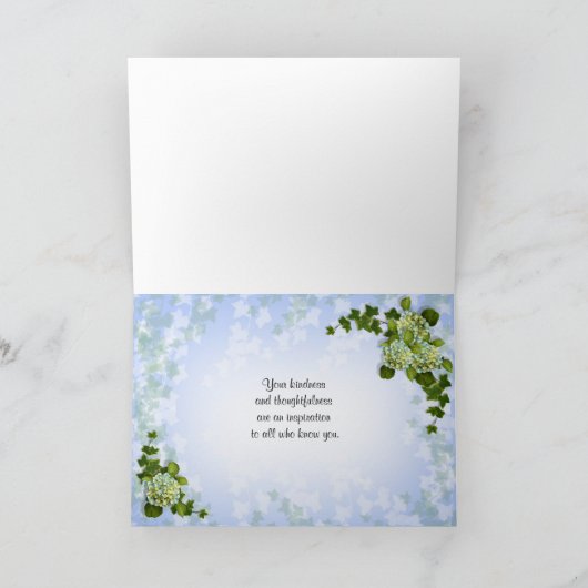 Dank u kaart Blue Hydrangeas (Binnen)