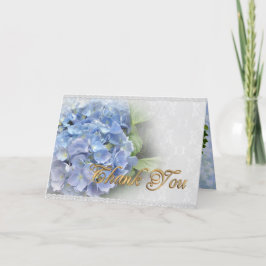 Dank u kaart Blue Hydrangeas