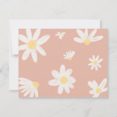 Dank u kaart Blush Pink Daisy Notitiekaartje (Achterkant)