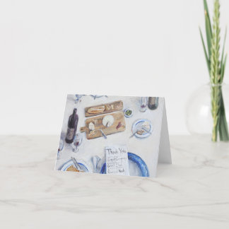 Dank u kaart - Charcuterie - Wijn - Kaas