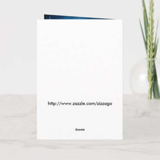 Dank u kaart Charmante Blauw Witte Bloemen (Achterkant)