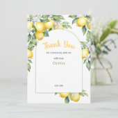 Dank u kaart citroen citru verjaardag. (Staand voorkant)