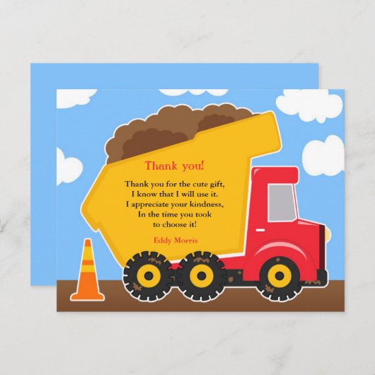 Dank u Kaart constructie (Voorkant / Achterkant)