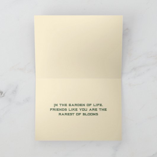 Dank u kaart - Cottage tuin thema (Binnen)