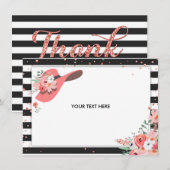 Dank u kaart Derby Vrijgezellenfeest Draag een Pet (Voorkant / Achterkant)