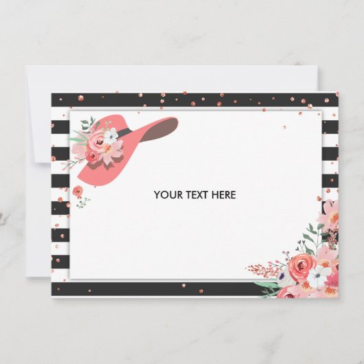 Dank u kaart Derby Vrijgezellenfeest Draag een Pet (Voorkant)