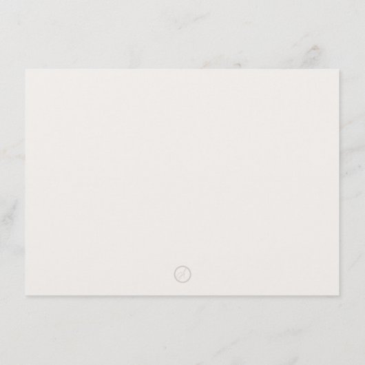 Dank u kaart eenvoudige bruine beige rand (Achterkant)