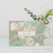 Dank u kaart eenvoudige moderne wilde bloemen (Staand voorkant)