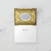 Dank u kaart Elegant Elite Gold Damask (Binnen)