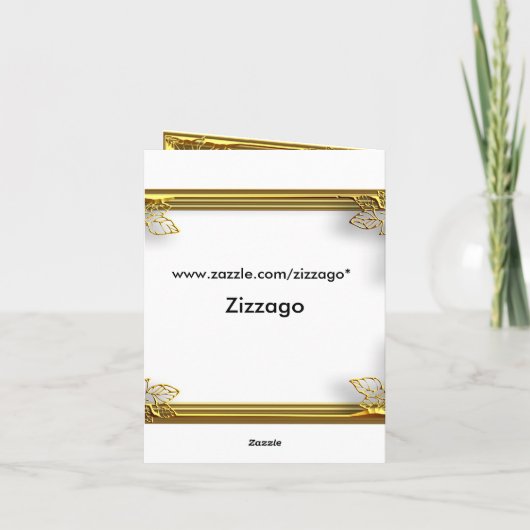 Dank u kaart Elite Black Gold Elegant (Achterkant)