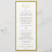 Dank u Kaart. Engels en Spaans Programmakaart (Voorkant)