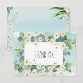 Dank u kaart eucalyptus daisy botanische thema (Voorkant / Achterkant)