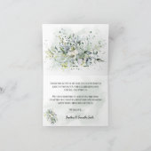 Dank u kaart eucalyptus succulent bruiloft gevouwe (Binnen)