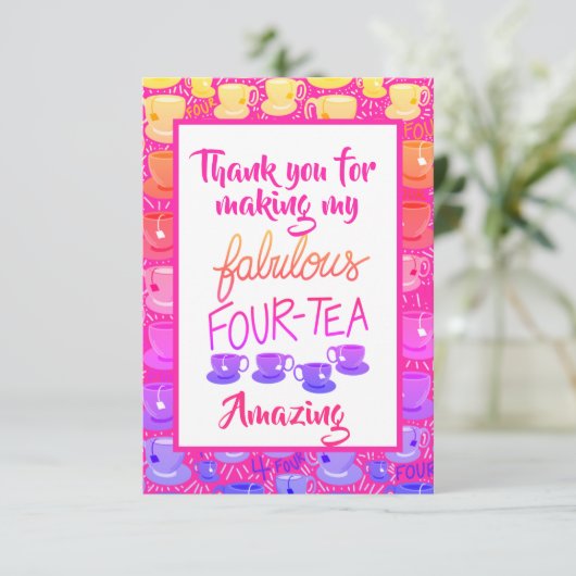 Dank u kaart Fabulous 40 (Staand voorkant)