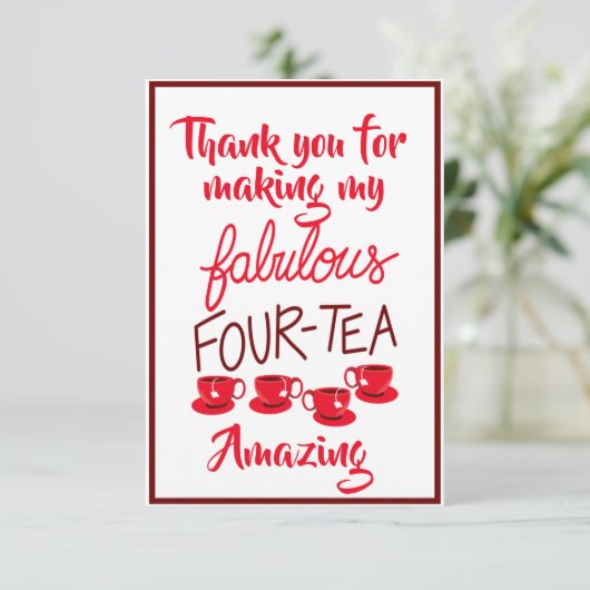 Dank u kaart Fabulous 40 (Staand voorkant)