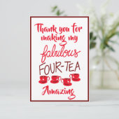 Dank u kaart Fabulous 40 (Staand voorkant)