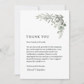 Dank u kaart - Floral, minimaal, eenvoudig (Voorkant)