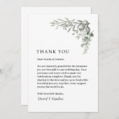 Dank u kaart - Floral, minimaal, eenvoudig (Voorkant / Achterkant)