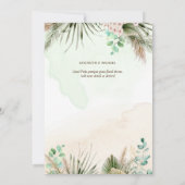 dank u kaart foto aangepaste tekst bruiloft blader (Achterkant)