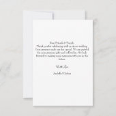 Dank u kaart Foto zwart-wit Trouwkaart (Achterkant)