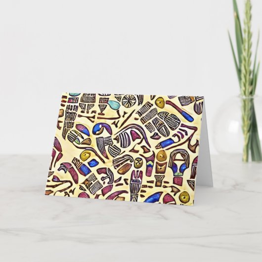 Dank u kaart geïnspireerd door Nubian Nights (Voorkant)