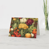 Dank u kaart - Groente tuin thema (donker) (Achterkant)