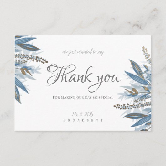 Dank u kaart gunst kaart bruiloft (Voorkant)