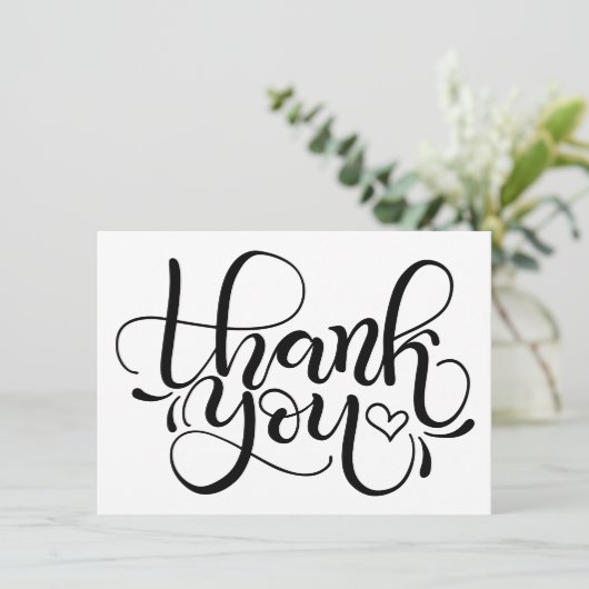 Dank u kaart - handgeschreven kaart (Staand voorkant)