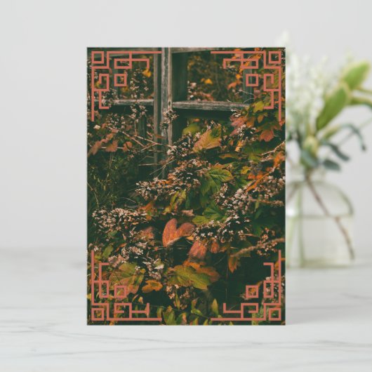 Dank u kaart Herfst gebladerte (Staand voorkant)