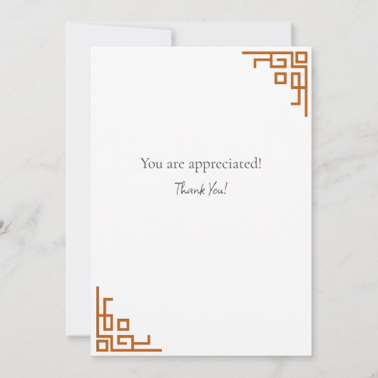 Dank u kaart Herfst gebladerte (Achterkant)