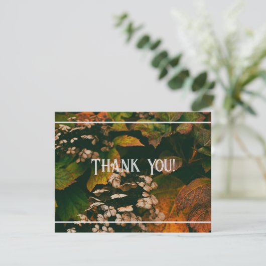 Dank u kaart Herfst gebladerte personaliseren (Staand voorkant)