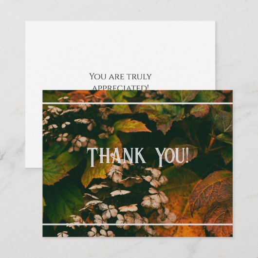 Dank u kaart Herfst gebladerte personaliseren (Voorkant / Achterkant)