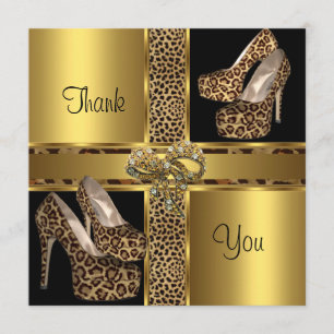 Dank u kaart Hi Heel Schoenen Leopard Gold 2