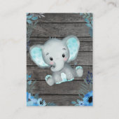 Dank u kaart jongen olifant douche (Achterkant)