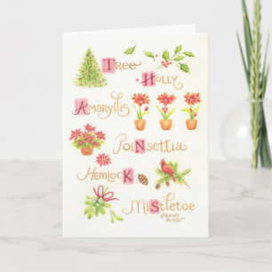 Dank u kaart Kerstmis Natuur