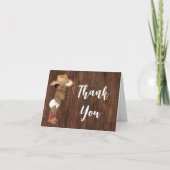 Dank u kaart kleine AA Cowboy Blue Baby shower (Voorkant)