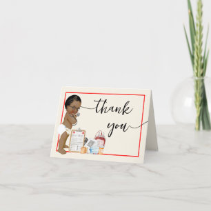 Dank u kaart kleine dokter AA Baby shower