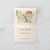 Dank u kaart koffie thema Vrijgezellenfeest (Binnen)