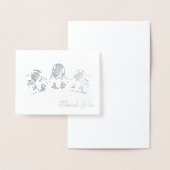 Dank u kaart-kroon folie kaarten (Display)