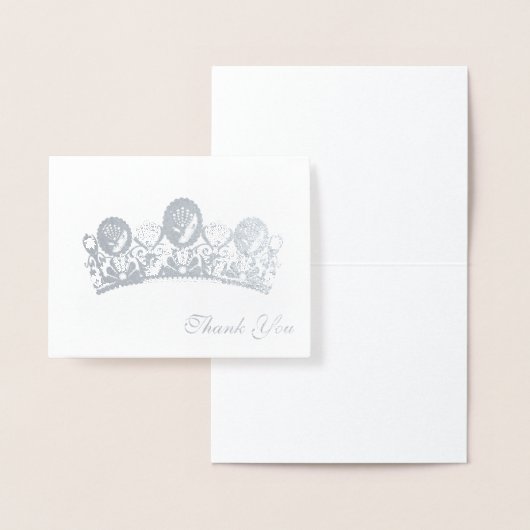 Dank u kaart-kroon folie kaarten (Display)